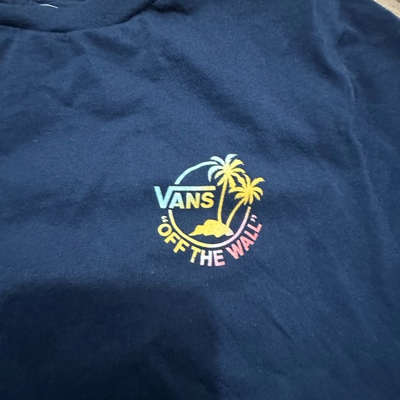 Vans Navy Blue Custom Fit Ombre Tee Size Small - Picture 2 of 4